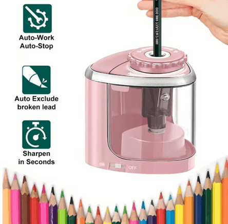 SharpEase Electric Pencil Sharpener  Automatic Desktop Sharpener For School And Office Use 5