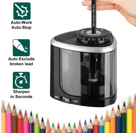 SharpEase Electric Pencil Sharpener  Automatic Desktop Sharpener For School And Office Use 4