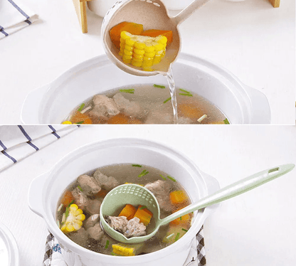 DualServe 2 In 1 Kitchen Colander Spoon  Long Handle Hot Pot Strainer And Serving Ladle 1