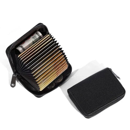 PU Leather Card Holder Wallet With 20 Slots And Coin Pouch 5