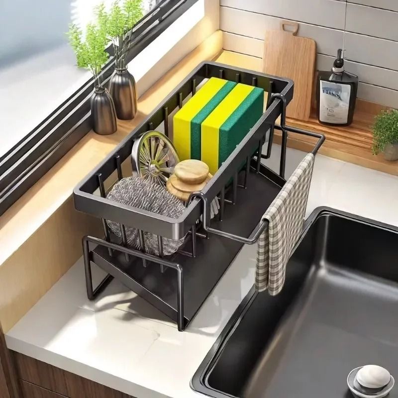 SingleLayer Dish Draining Rack  Kitchen Counter Organizer For Plates Cups And Bowls 6