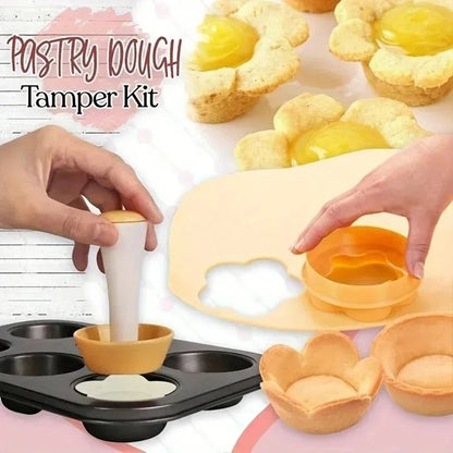 Pastry Dough Tamper Set Flower Shaped Cutter Cake Mold 4