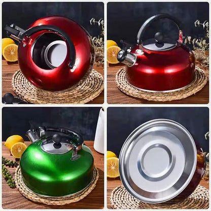 3L Stainless Steel Whistling Teapot  Portable Stove Kettle With HeatResistant Handle For Camping Hi 5