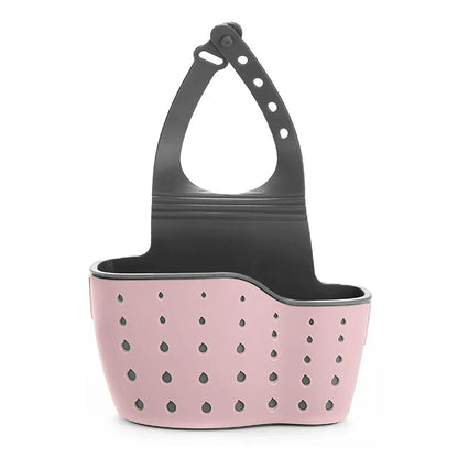 Adjustable Sink Drain Basket Hanging Storage Organizer For Kitchen And Bathroom 9