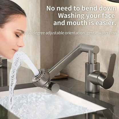 Rotating DualMode Hot And Cold Faucet  Adjustable Mechanical Arm Kitchen And Bathroom Basin Tap 2