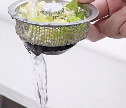 Stainless Steel Sink Filter Stopper  2in1 Drain Strainer Plug With Handle For Kitchen And Washbasin 2
