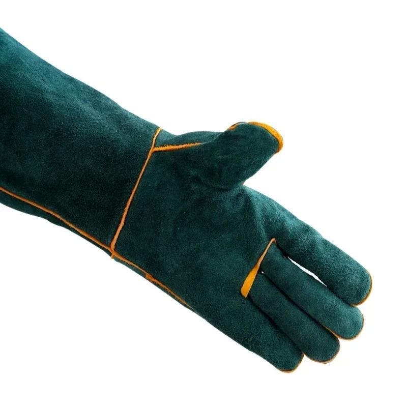 BiteProof Animal Handling Gloves  Reinforced Leather Safety Gloves For Dog Cat And Snake Grooming 2