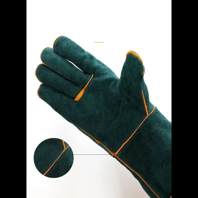 BiteProof Animal Handling Gloves  Reinforced Leather Safety Gloves For Dog Cat And Snake Grooming 4