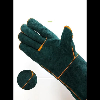 BiteProof Animal Handling Gloves  Reinforced Leather Safety Gloves For Dog Cat And Snake Grooming 4