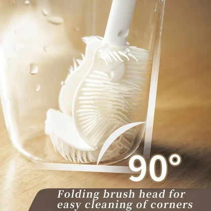 Foldable 360 Degree Comprehensive Cleaning Silicone Brush Long Handle 5