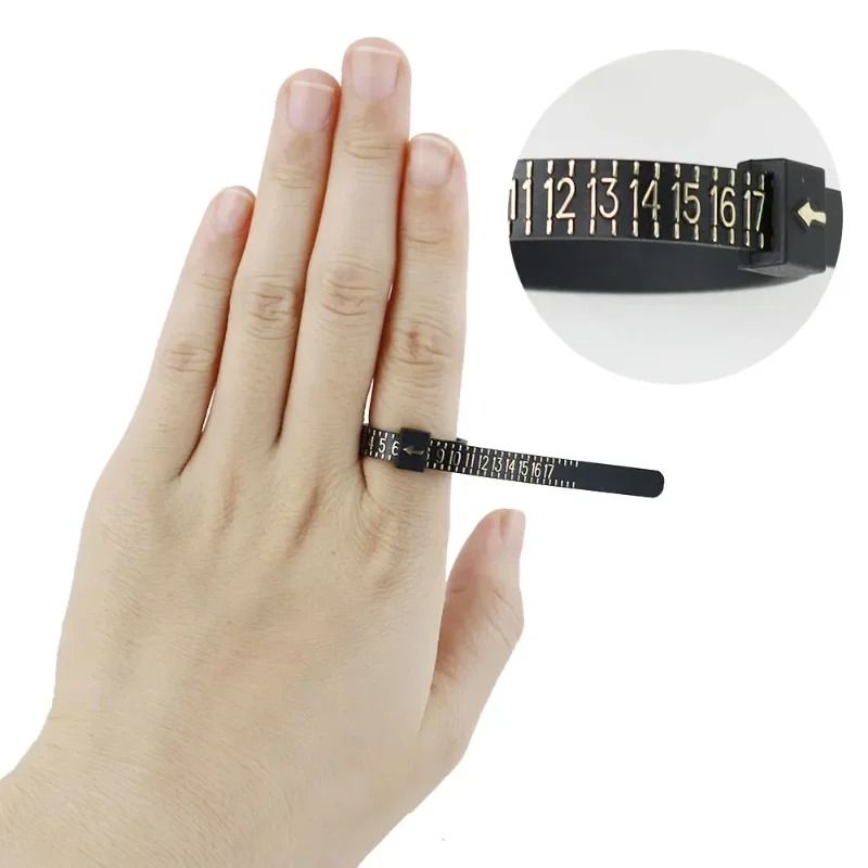 Plastic Ring Size Measuring Tool  Adjustable Finger Gauge Belt For Accurate UK US EU JP And HK Ring 2