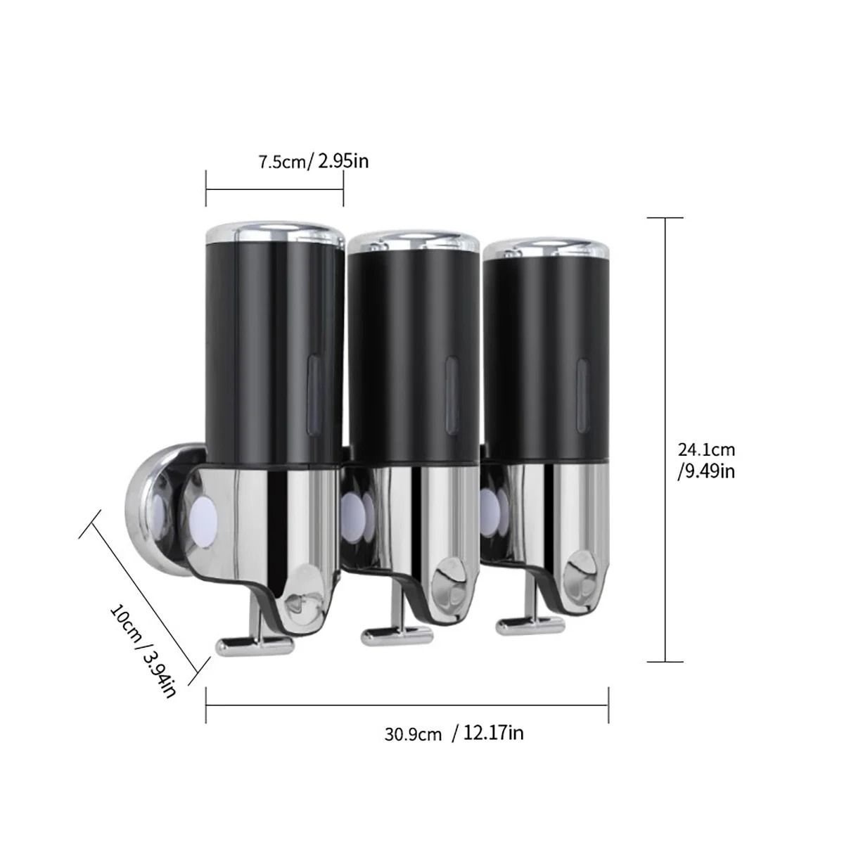 WallMounted Soap And Shampoo Dispenser  500ML Manual Press Bathroom Organizer With Single Double Or 4