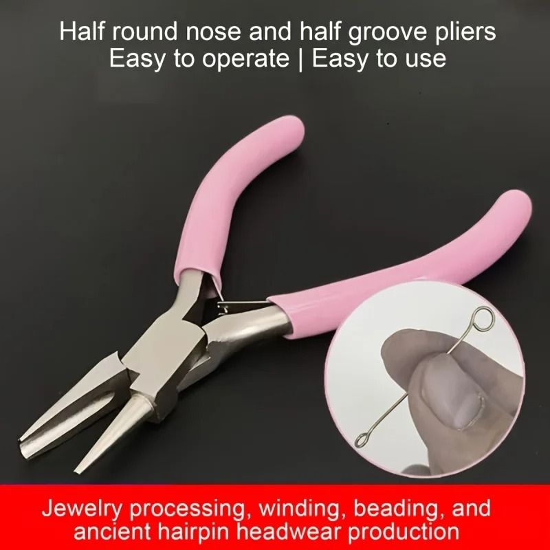 Professional Round Concave Pliers Jewelry Making Mini Precision Wire Loop Tools 5 Inch 2