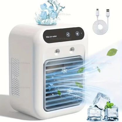 Portable Air Conditioner Cooling Fan With Humidifier And USB Rechargeable Mini AC For Car Office An 6