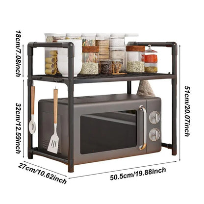 Adjustable MultiLayer Kitchen Storage Rack Microwave Oven Organizer Shelf 6