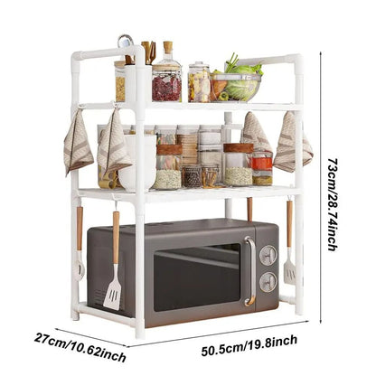 Adjustable MultiLayer Kitchen Storage Rack Microwave Oven Organizer Shelf 7