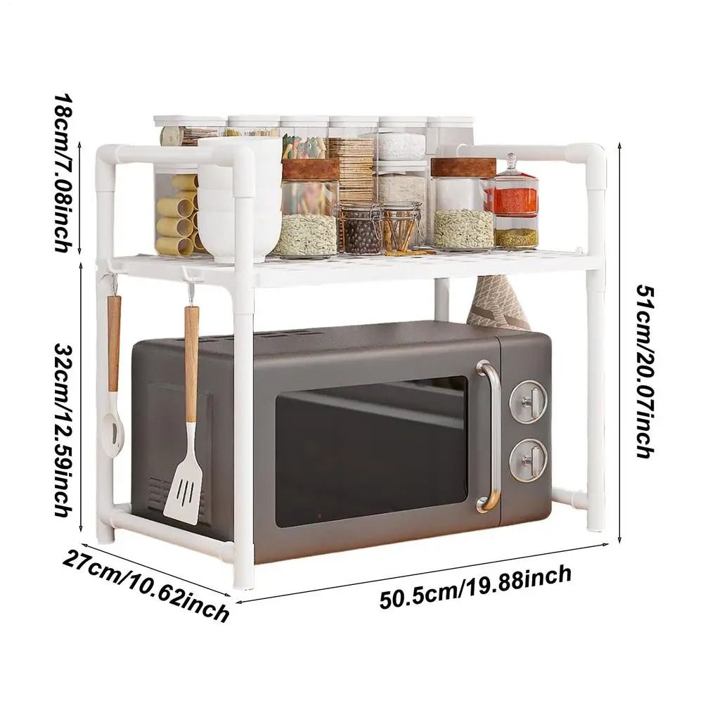 Adjustable MultiLayer Kitchen Storage Rack Microwave Oven Organizer Shelf 8