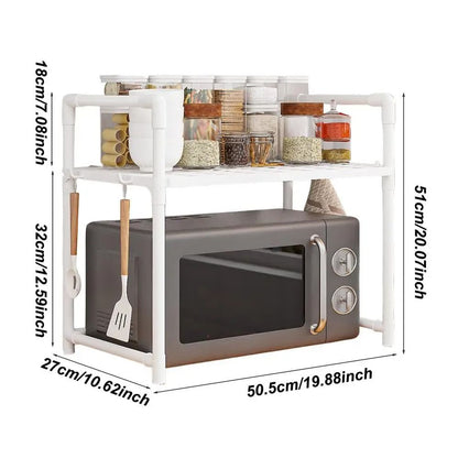 Adjustable MultiLayer Kitchen Storage Rack Microwave Oven Organizer Shelf 8