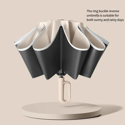 Automatic Large Windproof Double Umbrella With UV Protection And Hook Handle 4