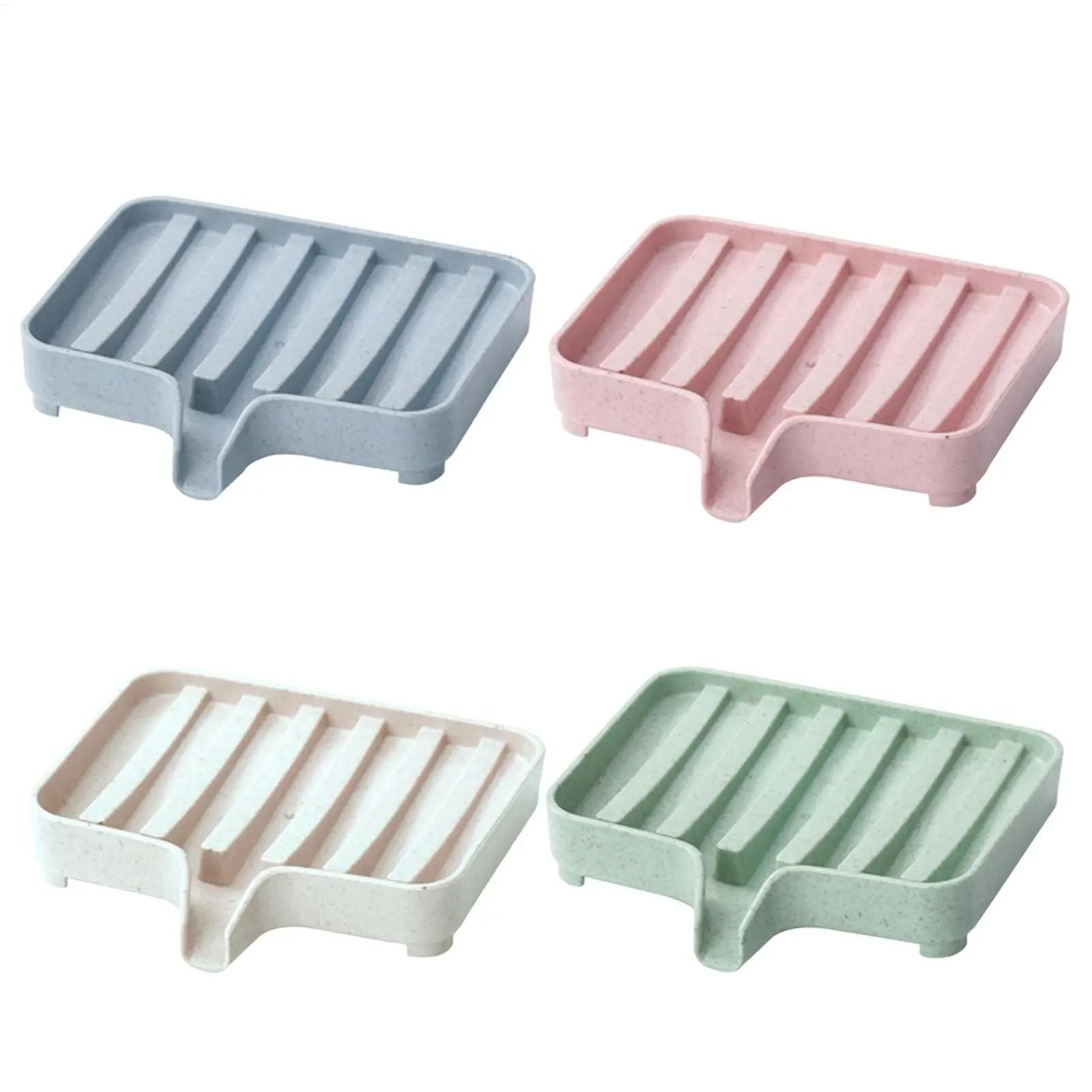 Soap Dish With Drain Multipurpose Bathroom Tray For Shower And Kitchen Storage 1