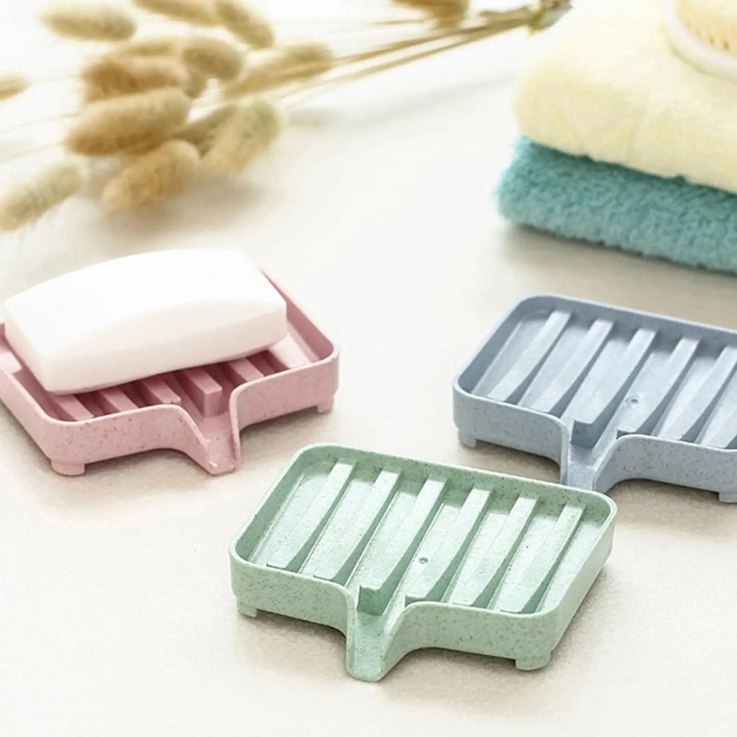 Soap Dish With Drain Multipurpose Bathroom Tray For Shower And Kitchen Storage 3