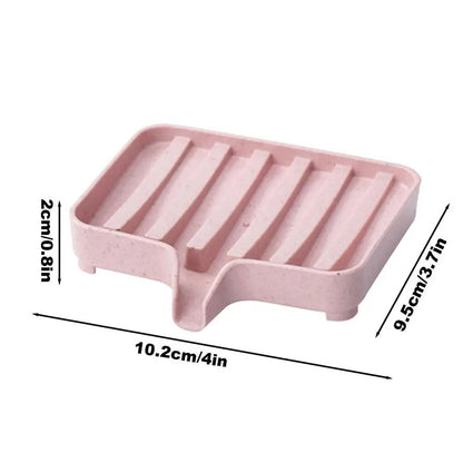 Soap Dish With Drain Multipurpose Bathroom Tray For Shower And Kitchen Storage 9