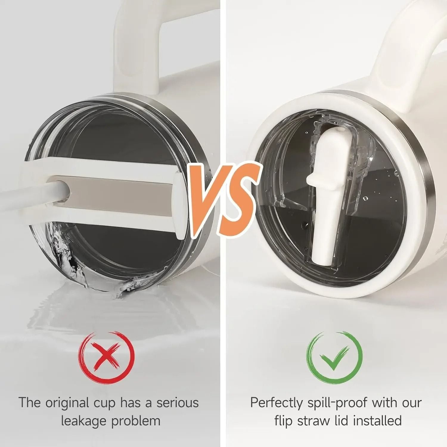 Tumbler Lid Replacement With Flip Straw Leak Proof Spill Proof Cup Cover For 40oz Tumblers 4
