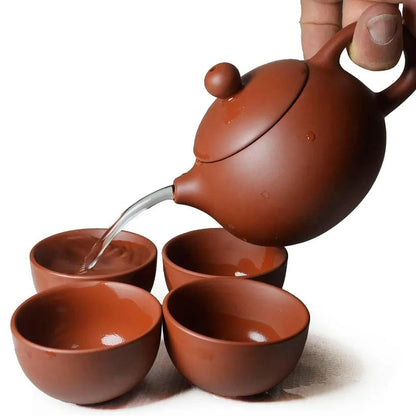 Yixing Clay Teapot Handmade Chinese Purple Clay Kettle For Tea Brewing 200ml 5