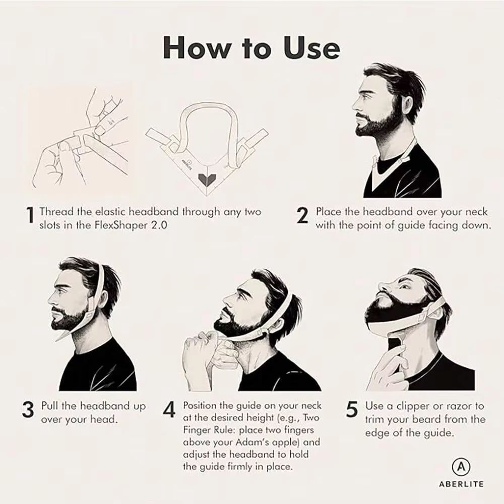 ClearLine Beard  Neckline Shaping Kit  Precision Guide For Grooming Mustache Goatee  Neckline 2