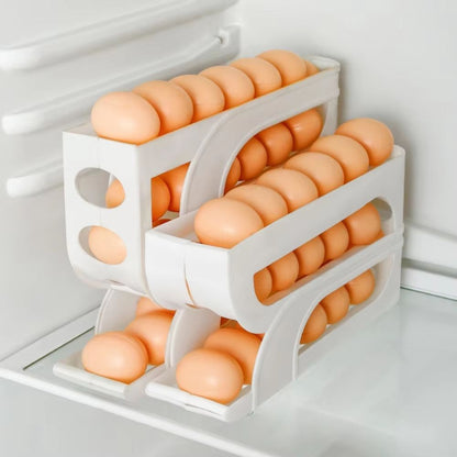 SpaceSave AutoRoll Egg Organizer 3Layer  4Layer  HighCapacity Egg Storage Rack 2
