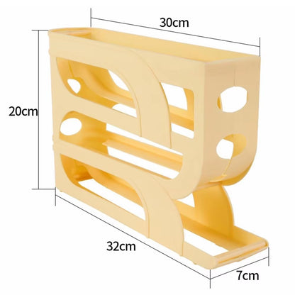 SpaceSave AutoRoll Egg Organizer 3Layer  4Layer  HighCapacity Egg Storage Rack 4