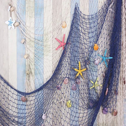 Mediterranean Fishing Net Wall Hanging Decorative Nautical Home Ornament 2