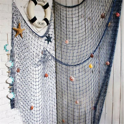 Mediterranean Fishing Net Wall Hanging Decorative Nautical Home Ornament 3