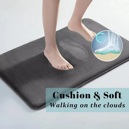 Absorbent Non Slip Bathroom Floor Mat Soft Coral Velvet Door Mat 1