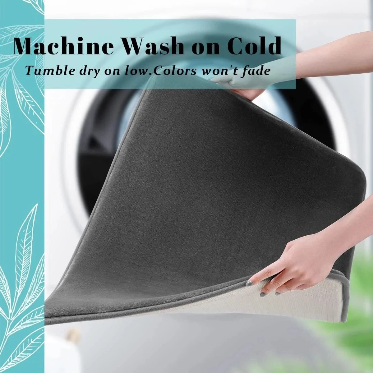 Absorbent Non Slip Bathroom Floor Mat Soft Coral Velvet Door Mat 5