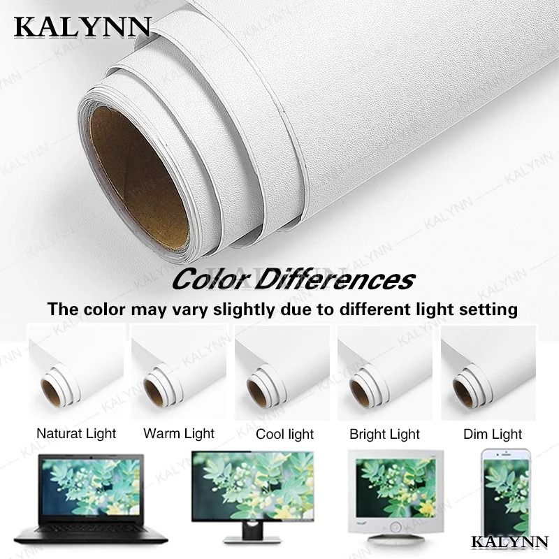 Waterproof Matte White Self Adhesive Vinyl Wallpaper For Wall And Furniture Decoration 1