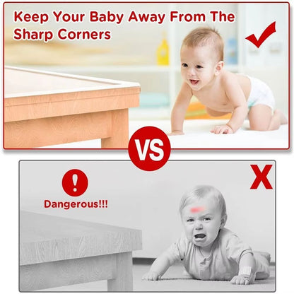 ClearEdge Transparent Table  Furniture Guard  SelfAdhesive PVC Corner  Edge Cushion For Child Safet 2
