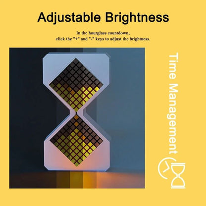 LED Electronic Hourglass Timer Modern Digital Sand Clock Cyber Style Decorative Light For Home Or O 4