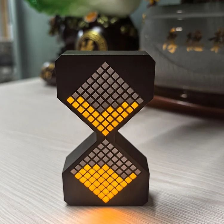 LED Electronic Hourglass Timer Modern Digital Sand Clock Cyber Style Decorative Light For Home Or O 8