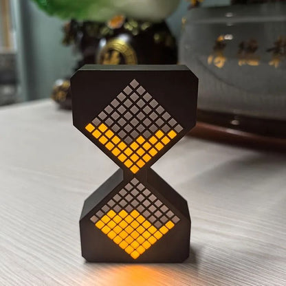 LED Electronic Hourglass Timer Modern Digital Sand Clock Cyber Style Decorative Light For Home Or O 8
