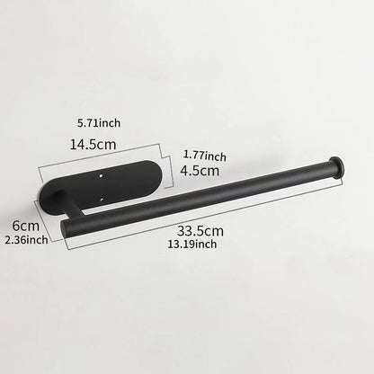 Stainless Steel No Punch WallMounted Tissue Holder Toilet Kitchen Roll Dispenser 6