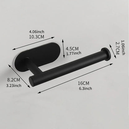 Stainless Steel No Punch WallMounted Tissue Holder Toilet Kitchen Roll Dispenser 7