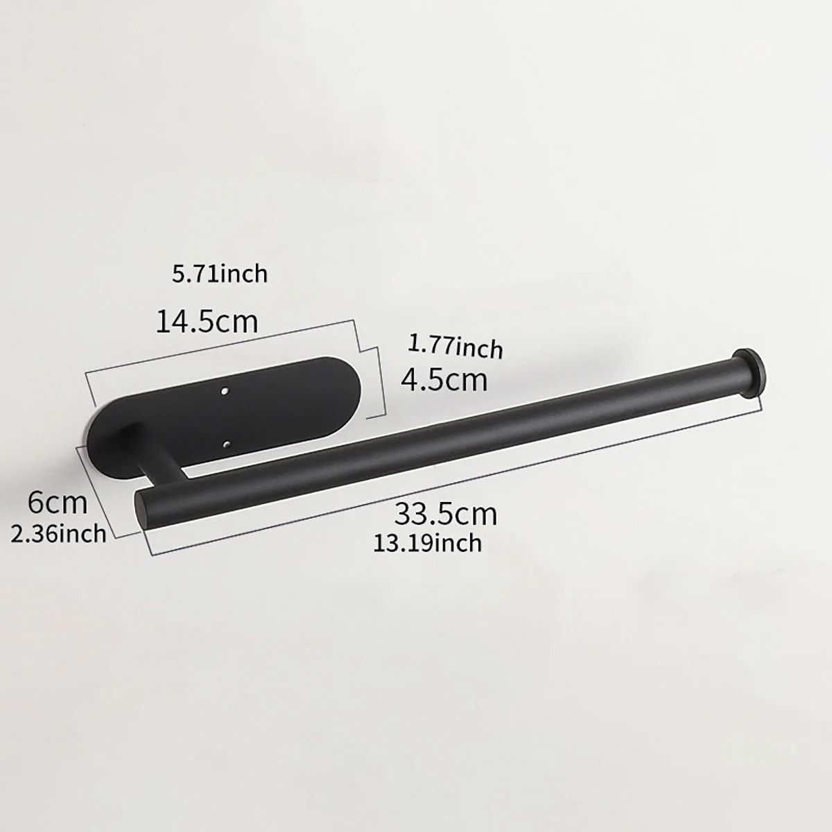 Stainless Steel No Punch WallMounted Tissue Holder Toilet Kitchen Roll Dispenser 9