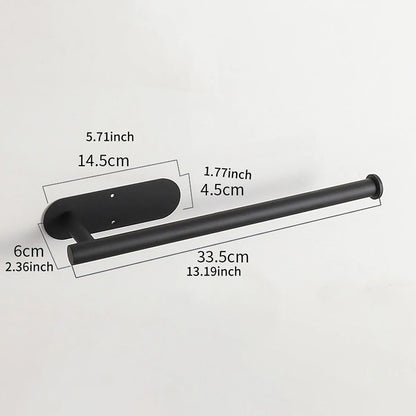 Stainless Steel No Punch WallMounted Tissue Holder Toilet Kitchen Roll Dispenser 9