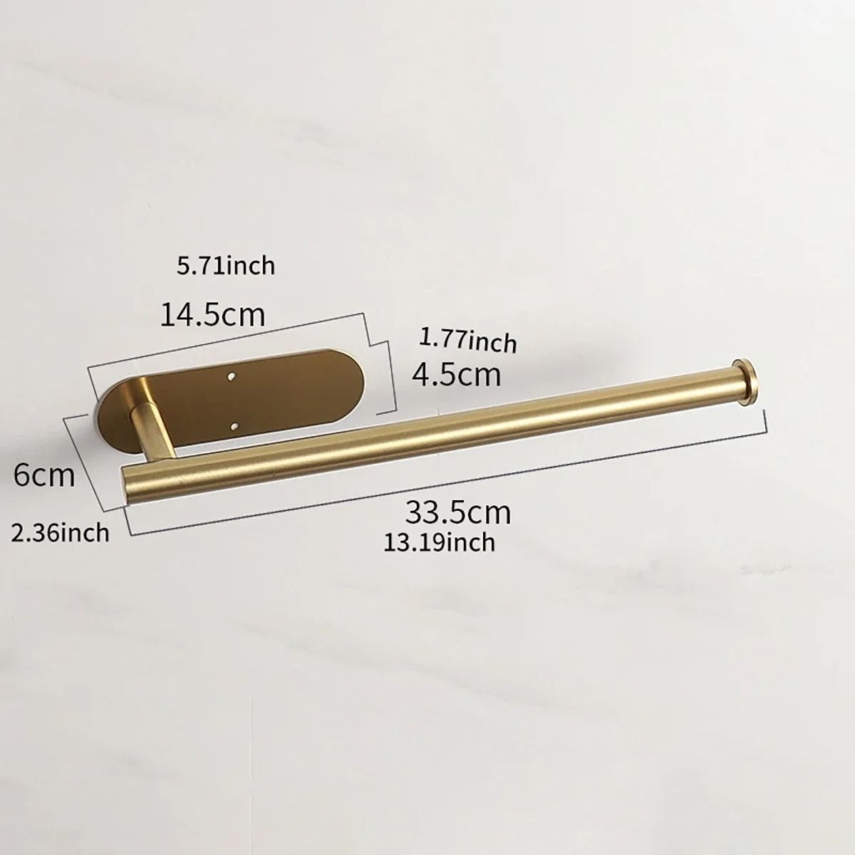 Stainless Steel No Punch WallMounted Tissue Holder Toilet Kitchen Roll Dispenser 10