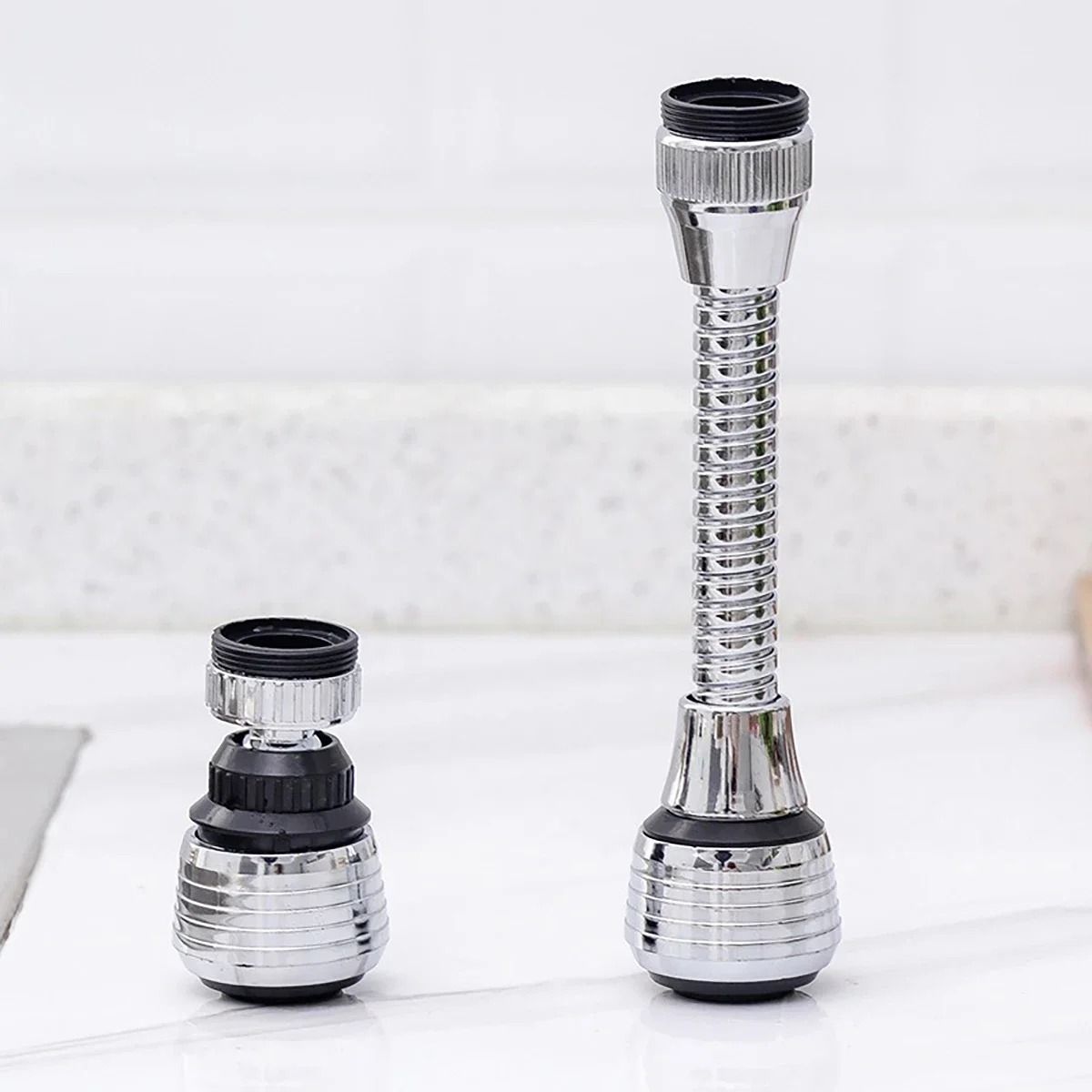 Kitchen Faucet Extender Adjustable Rotating Water Saving Sprinkler Head Attachment 4