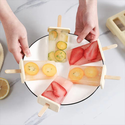 Homemade Chill Pop Maker  DIY Ice Cream Popsicle Mold With Plastic Sticks  IceCube Tray 1