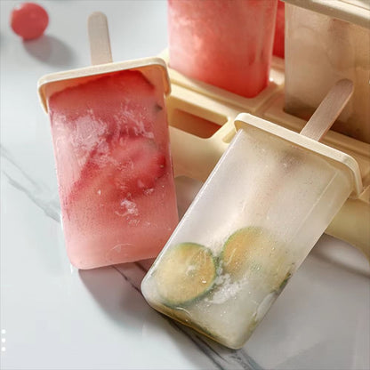 Homemade Chill Pop Maker  DIY Ice Cream Popsicle Mold With Plastic Sticks  IceCube Tray 2