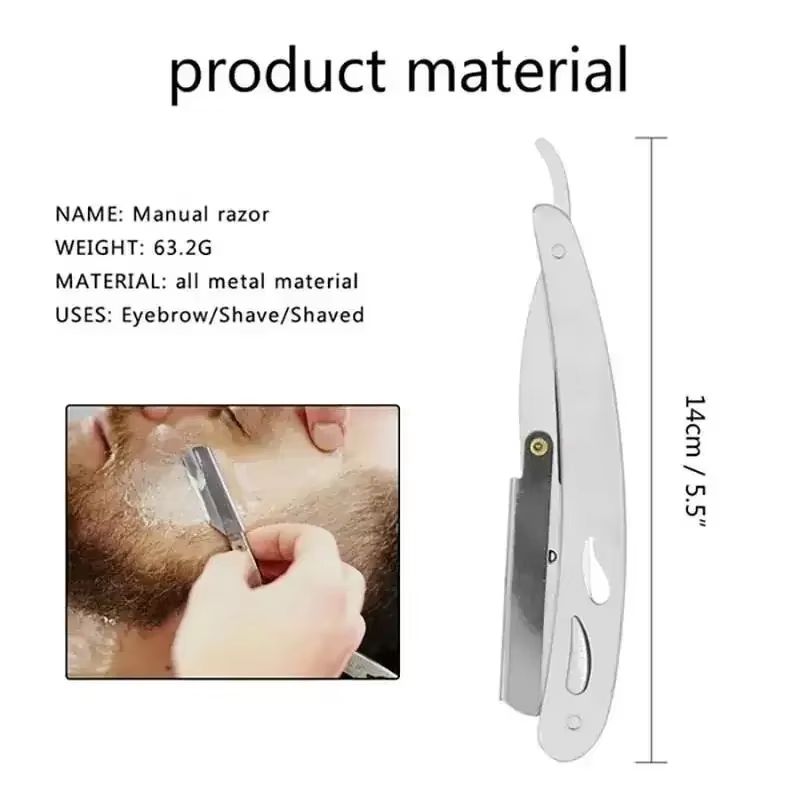 PrecisionCut Professional StraightEdge Razor  Stainless Steel Folding Shaver For Barbers  Grooming  4