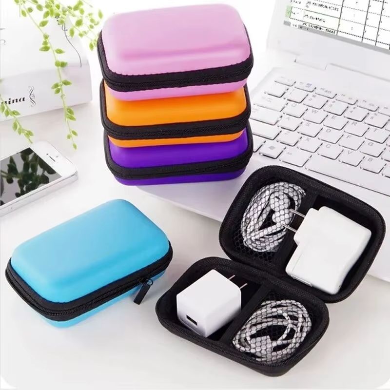 GearPack Compact Tech Travel Storage Bag – Zipper Case for Earphones, Chargers & Cable Organization